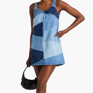 Frame Patchwork Denim Sleeveless Dress